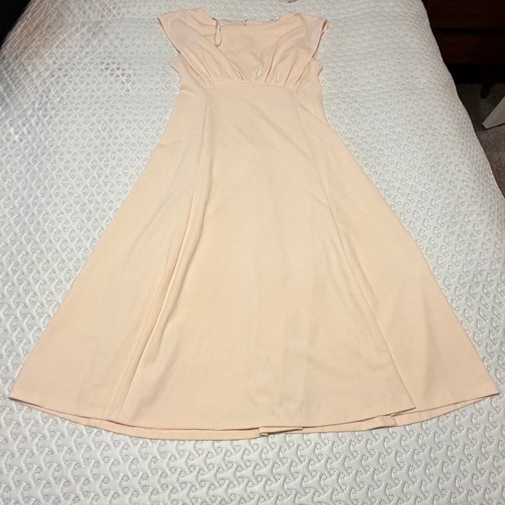 Calvin Klein Peach Midi A-Line Dress